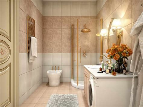 25 Wonderful Pictures And Ideas Of Gold Bathroom Wall Tiles