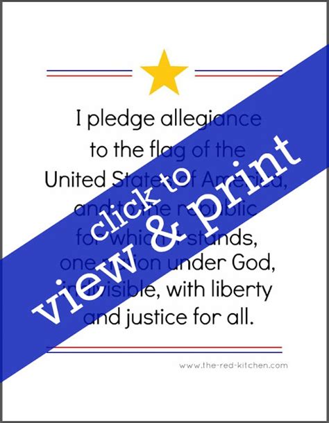 I'm so proud of my small town pledge of allegiance challenge: the red kitchen: The Pledge of Allegiance (Free printables for home and classroom use!)