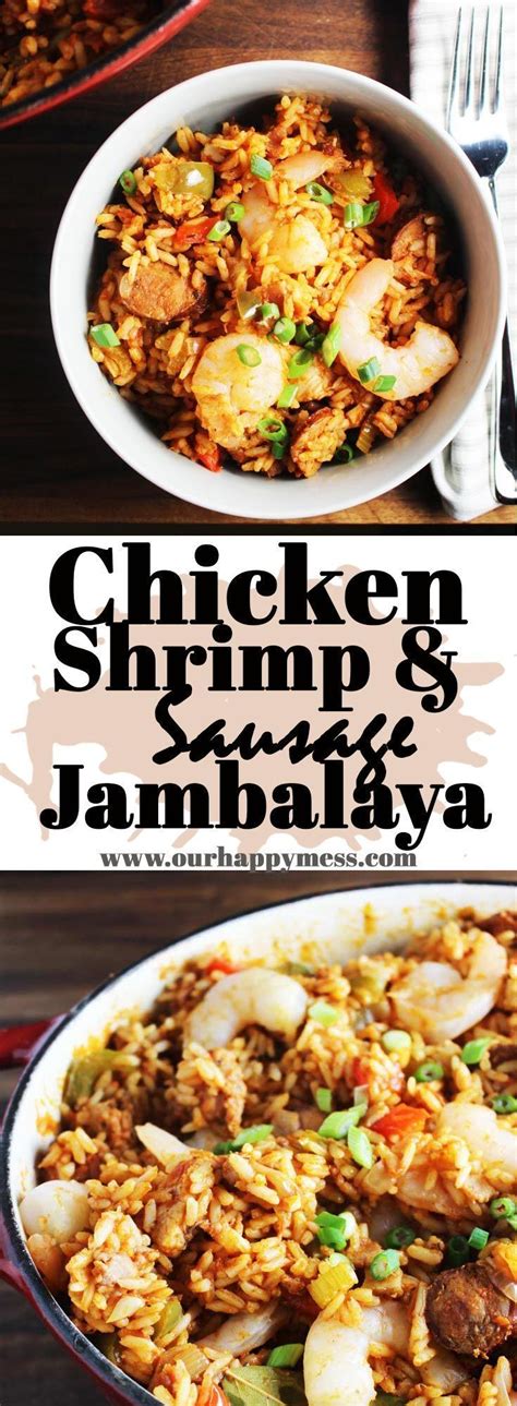 Chicken Shrimp And Sausage Jambalaya Is A Simple Hearty Cajun Dish