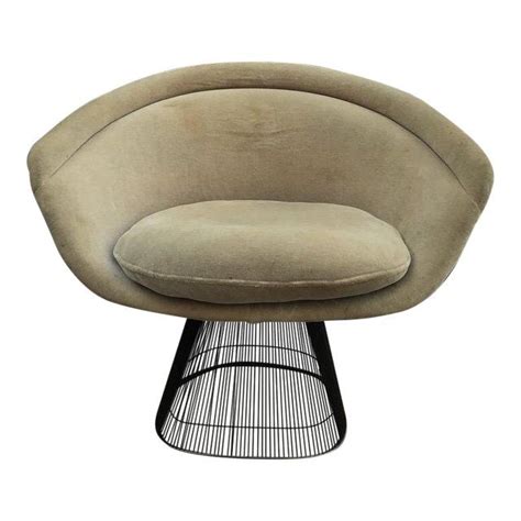 Platner For Knoll Sandstone Velvet Lounge Chair Image 1 Of 6 Neutral