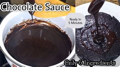 The Best 5 Minute Chocolate Sauce Only 6 Ingredients Homemade