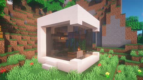 Minecraft How To Build A Small Modern House Building Tutorial Youtube