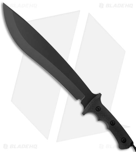 Treeman Knives Combat Machete Fixed Blade Knife 12 Black Plain