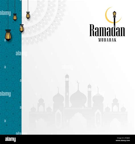 Ramadan Kareem Beautiful Elegant Wallpaper On White Background With