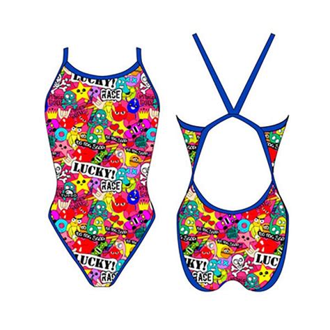 Turbo Lucky Race Revolution Swimsuit Pink Swiminn