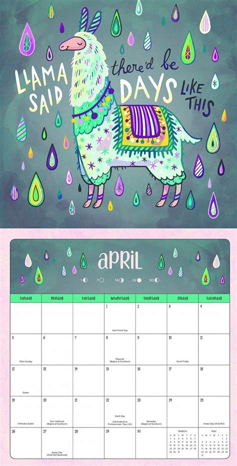 Cute April 2020 Vertical Calendar Cute Calendar Calendar Monthly
