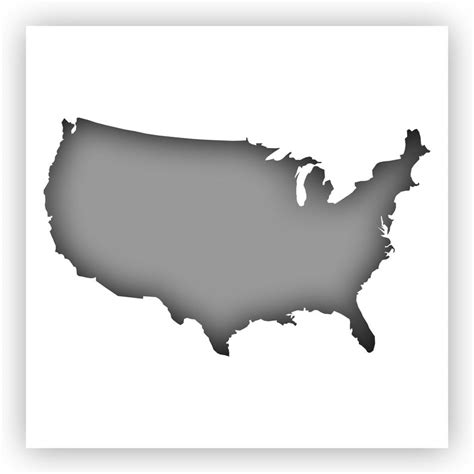 Usa United States Map Stencil Choose A Size Laser Cut Reusable Plastic