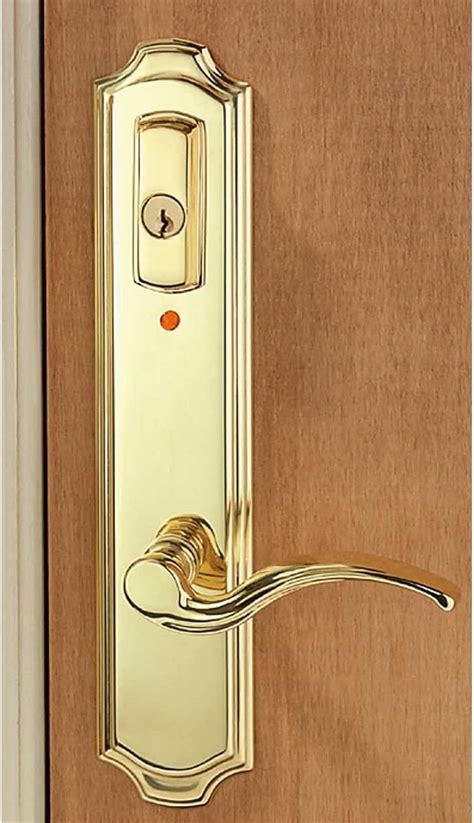 Traditional Glendale Solid Brass Mortise Entry Door Lock Set With Alarm