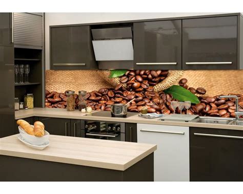 Welche materialien für die wandverkleidung in der küche gibt es noch? Küchenrückwand Folie - Kaffe 260 x 60 cm | dimex-line.de