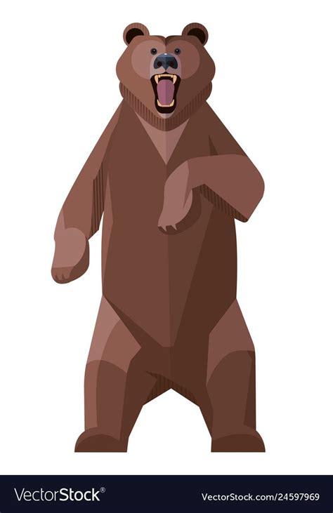 Angry Brown Bear Royalty Free Vector Image VectorStock Affiliate