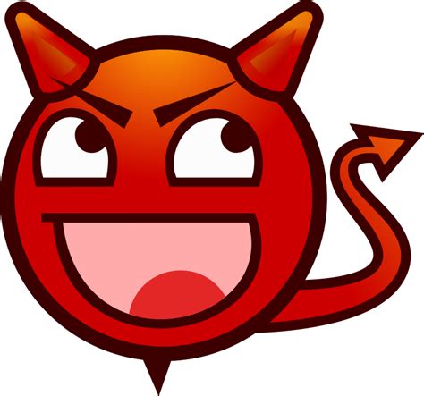 Awesome Demon by qubodup - Awesome style devil/demon/satan smiley. - ClipArt Best - ClipArt Best