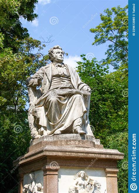 Austria Vienna The Statue Of Schubert In The Stadtpark Municipal Park