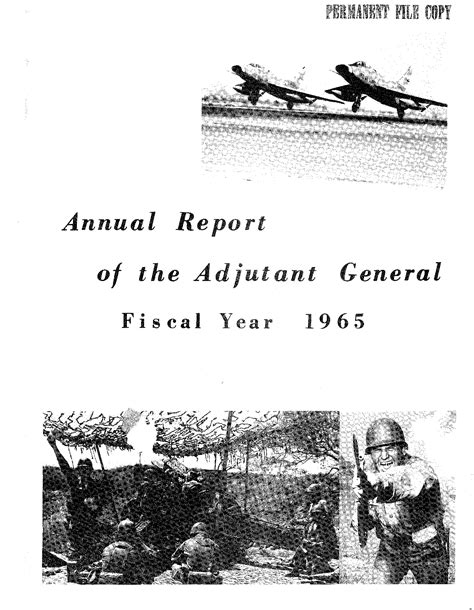 Annual Report Of The Adjutant General 1965 Arizona Memory Project