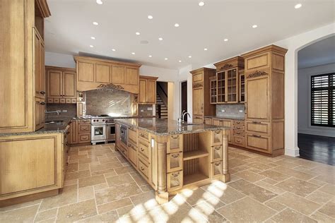 Kitchen Tile Floor Ideas With Light Wood Cabinets Elprevaricadorpopular