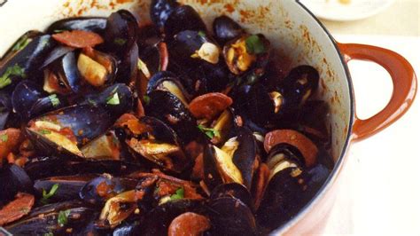 spicy mussels and chorizo recipe martha stewart