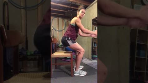 Chair Squat From Side Youtube