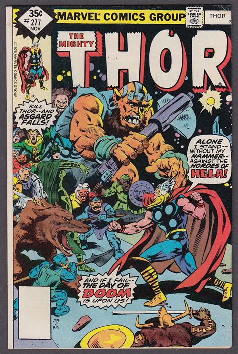 Mighty Thor 277 Marvel Comic Book 11 1978