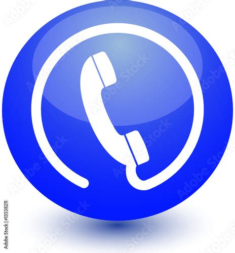 Blue Phone Icon Stock Image And Royalty Free Vector Files On Fotolia