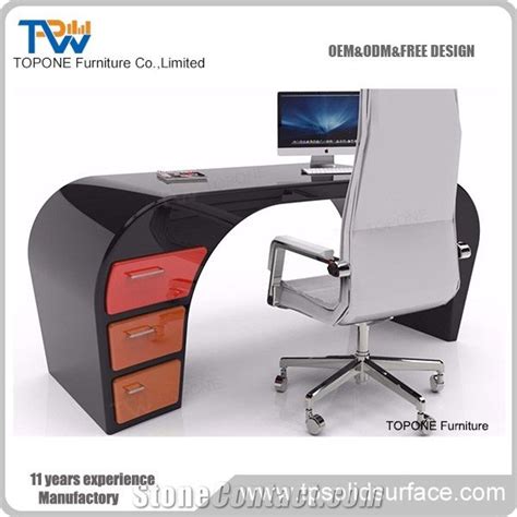 White Artificial Marble Stone Office Tables For Office Furnitures