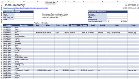 Sample Example And Format Templates Inventory Control Spreadsheet Free