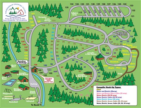 Maine department of agriculture, conservation and forestry bureau of parks and lands sebago lake state park park headquarters: Adirondack Camping Village Campground Map