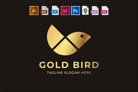 Gold Bird Logo Template Graphic By M9 Design · Creative Fabrica