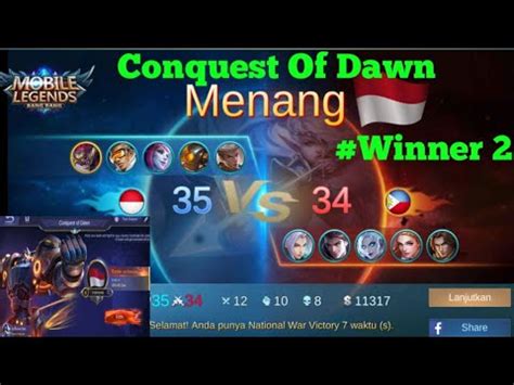 But, hold on one minute. Tips Agar Menang Bermain Conquest Of Dawn #Winner 2 || Mobile Legend - YouTube