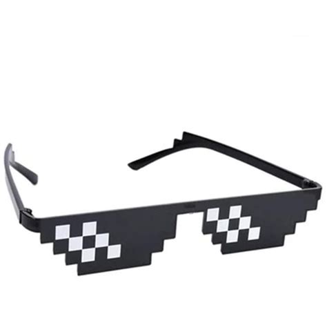 Shop Fashion Glasses 8 Bit Mlg Pixelated Sunglasses Men Women Brand Thug Life Party Eyeglasses