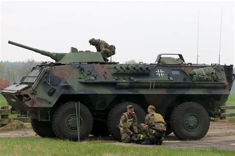 German Army Soldiers Of Reconnaissance Battalion 6 Prepare An Opfor