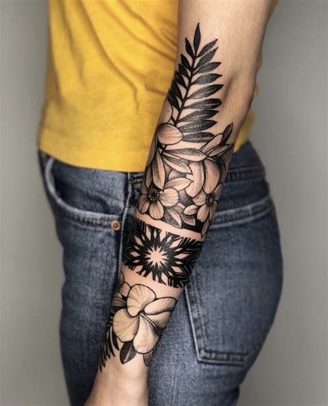 Simple Flower Forearm Tattoos