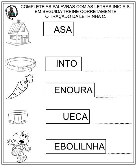 Atividades Com A Letra C