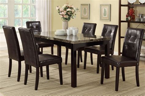 We have been through the entire. Faux Marble Top Rectangular Dining Table by Poundex F2093 ...