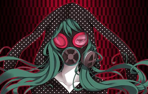 Vocaloid Hatsune Miku Long Hair Gas Masks Anime Girls 1140x730 Anime