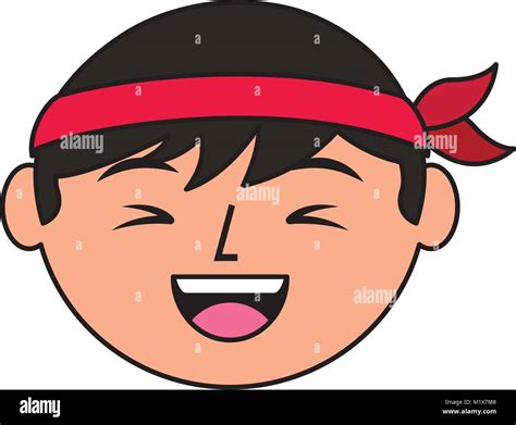 Cartoon Face Laughing Chinese Man Stock Vector Image And Art Alamy