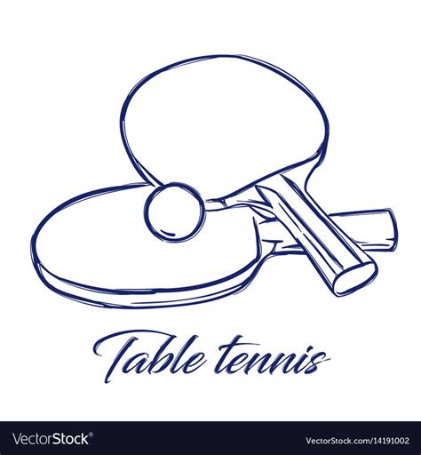Table Tennis Bats And Ball Vector Image On Vectorstock Table Tennis