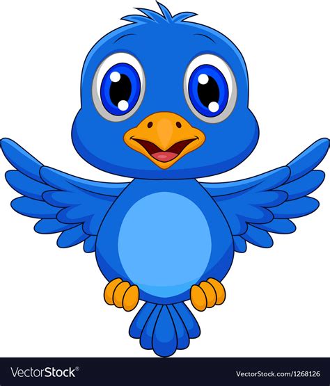 cute animated blue birds