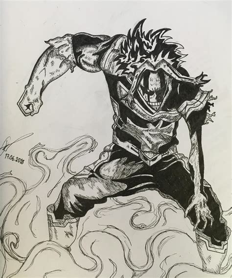 My First All Might Drawing Hero Still Stands Rbokunoheroacademia