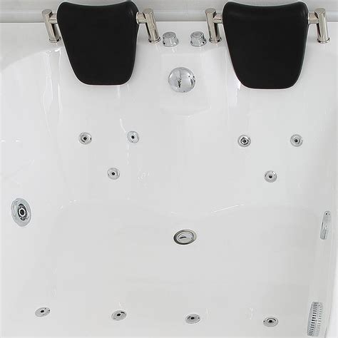 Xxl Whirlpool Badewanne Links 180x120 Cm Mit 14 Massage Düsen Mit Armaturen Für 2 Personen