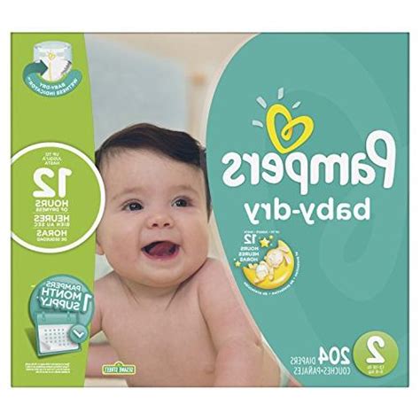 Pampers Baby Dry Disposable Diapers Size 2 204 Count