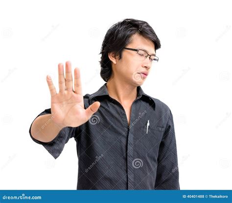 Asian Business Man Say No Stock Photo Image Of Smart 40401488