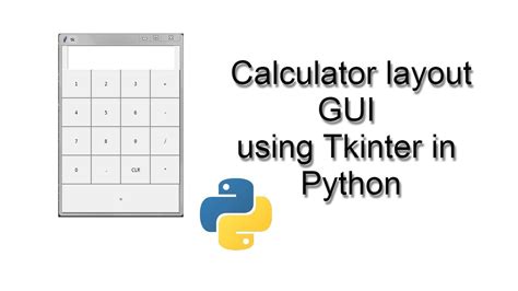 Calculator Layout Gui Using Tkinter In Pythonpart 1 Youtube
