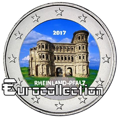 2 Euro Allemagne 2017 Rhénanie Platinat Couleur 5 Eurocollectionshop