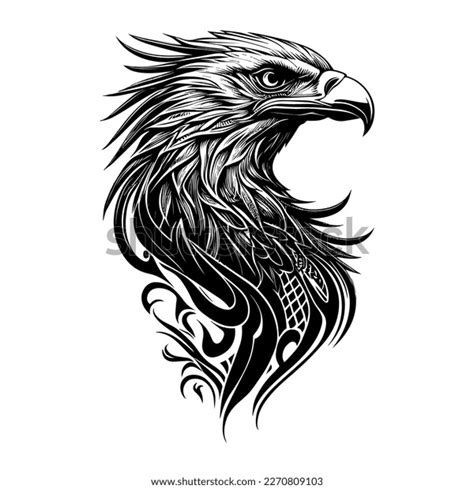Eagle Tribal Tattoo Design Representing Strength Stock Vector Royalty