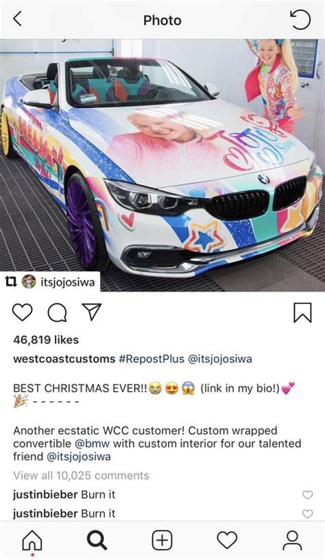 Jojo siwa jojo's dream car convertible vehicle new 2020. Justin Bieber Apologized to Jojo Siwa After Telling Her to ...