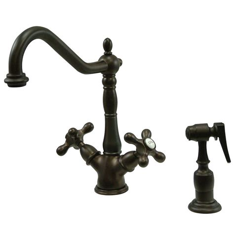 Engineering grade plastic (abs) constructed, ensuring quality and longevity. Kingston Brass Victorian 2-Handle Standard Kitchen Faucet ...