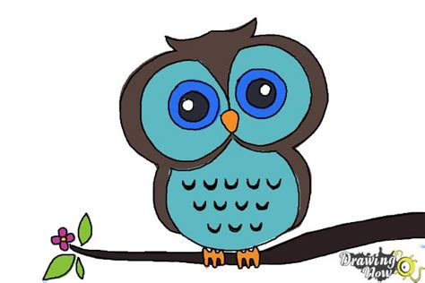 How To Draw An Owl For Kids Drawingnow