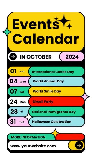 Calendar Of Events Oct 2024 Cynde Dorella