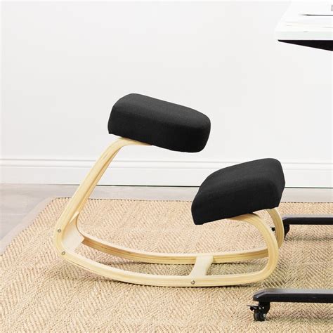 Vivo Corrigan Studio Ergonomic Wooden Rocking Kneeling Chair Rocker