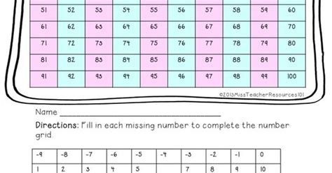 Number grid puzzles (free printable). FREEBIE! This Number Grid Patterns and Puzzles product is ...