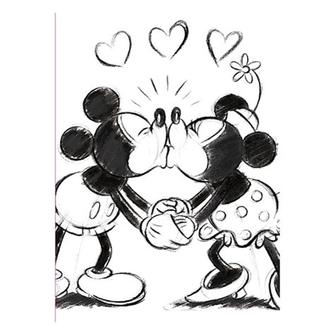 Disney Mickey And Minnie Mouse Kissing Fridge Magnet Retro T Cartoon